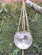 Macrame hanger met grote glazen vaas bol, Ophalen of Verzenden, Zo goed als nieuw