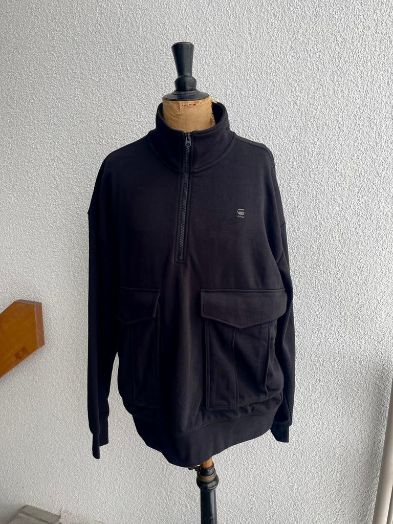 Zwarte Sweater met Grote Zakken van G-Star Raw, maat L, Zwart, Maat 42/44 (L), Nieuw, Ophalen of Verzenden