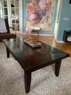 Robuuste salontafel van originele wagonplanken (1,26 m), Huis en Inrichting, Ophalen, Gebruikt, 100 tot 150 cm, 50 tot 100 cm