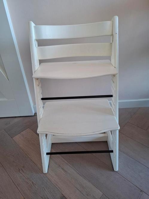 Veel gebruikte Stokke Trip Trap stoel wit., Kinderen en Baby's, Kinderstoelen, Gebruikt, Meegroeistoel, Ophalen