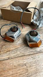 Chrome knipperlichtset voor voorvorkmontage, Motoren, Ophalen of Verzenden, Zo goed als nieuw
