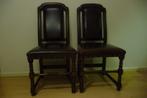 2 mooie leren stoelen, Ophalen, Gebruikt, Twee, Bruin
