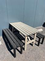 Picknickset. Buitentafel met bank geïmpregneerd., Ophalen, Zo goed als nieuw, Rechthoekig