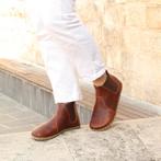 Bruine chelsea laarzen 100% leer barefoot, Hilversum, The Minimalist Barefoot, Bruin, The Minimalist Barefoot