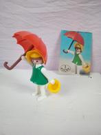 Vintage Playmobil 3345 vrouw met paraplu en mandje - system, Complete set, Gebruikt, Ophalen of Verzenden