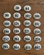 Oude porseleinen nummers met zwarte cijfers, Ophalen of Verzenden