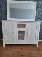 Wit dressoir inclusief spiegel., Huis en Inrichting, Kasten | Dressoirs, Ophalen, Zo goed als nieuw, 25 tot 50 cm