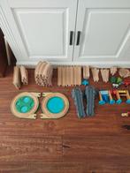 Houten treinbaan set - Veel rails & accessoires, Kinderen en Baby's, Speelgoed | Thomas de Trein, Ophalen, Gebruikt