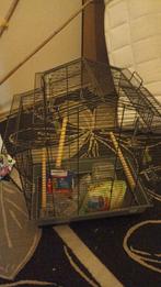 Vogelkooi met toebehoren, Dieren en Toebehoren, Vogels | Hokken en Kooien, Ophalen of Verzenden, Zo goed als nieuw, Metaal, Vogelkooi