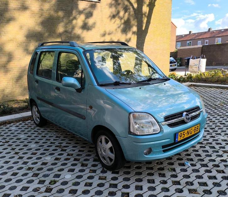 Opel Agila 1.2 I 16V 2003 Spearmint APK Sept.2026, Auto's, Opel, Particulier, Agila, Airbags, Dakrails, Elektrische buitenspiegels