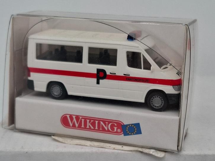 Mercedes Sprinter politie personenbus - Wiking 1/87, Hobby en Vrije tijd, Modelauto's | 1:87, Zo goed als nieuw, Auto, Overige merken