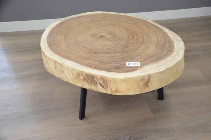 Ronde suar salontafel - 80 - 92cm -BT131, Huis en Inrichting, Tafels | Salontafels, Nieuw, Minder dan 50 cm, 50 tot 100 cm, 50 tot 100 cm