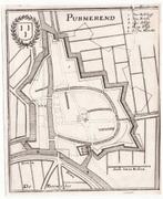 Purmerend vestingsplan Caspar Merian 1659, Gelezen, Verzenden, Voor 1800, Landkaart