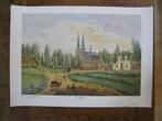 grote poster (71x51) Stationsplein Eindhoven Henri Knip 1869, Gebruikt, Rechthoekig Liggend, Ophalen of Verzenden, A1 t/m A3
