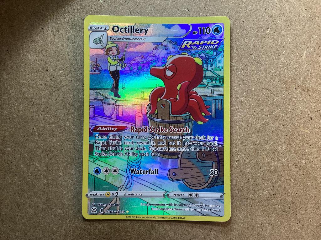 1x Octillery [BRS TG03/TG30] (Excellent, Holo), Ophalen of Verzenden, Zo goed als nieuw, Losse kaart, Foil