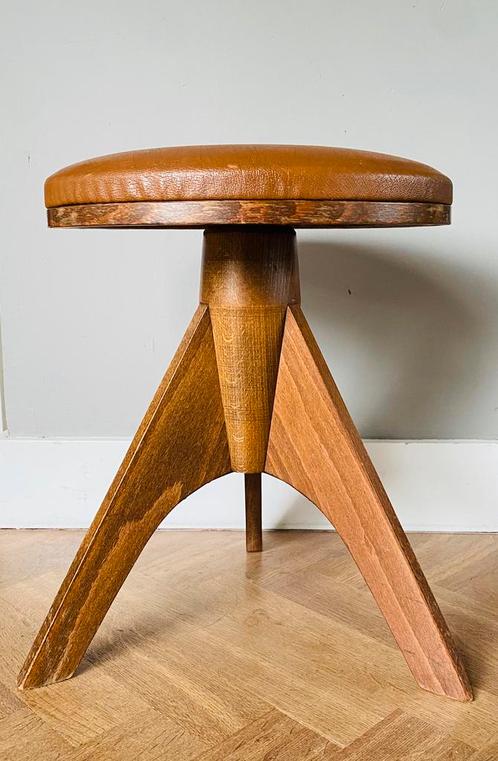 Vintage 60s krukje Reiner Modell, Huis en Inrichting, Krukjes, Gebruikt, Hout, In hoogte verstelbaar, Ophalen of Verzenden