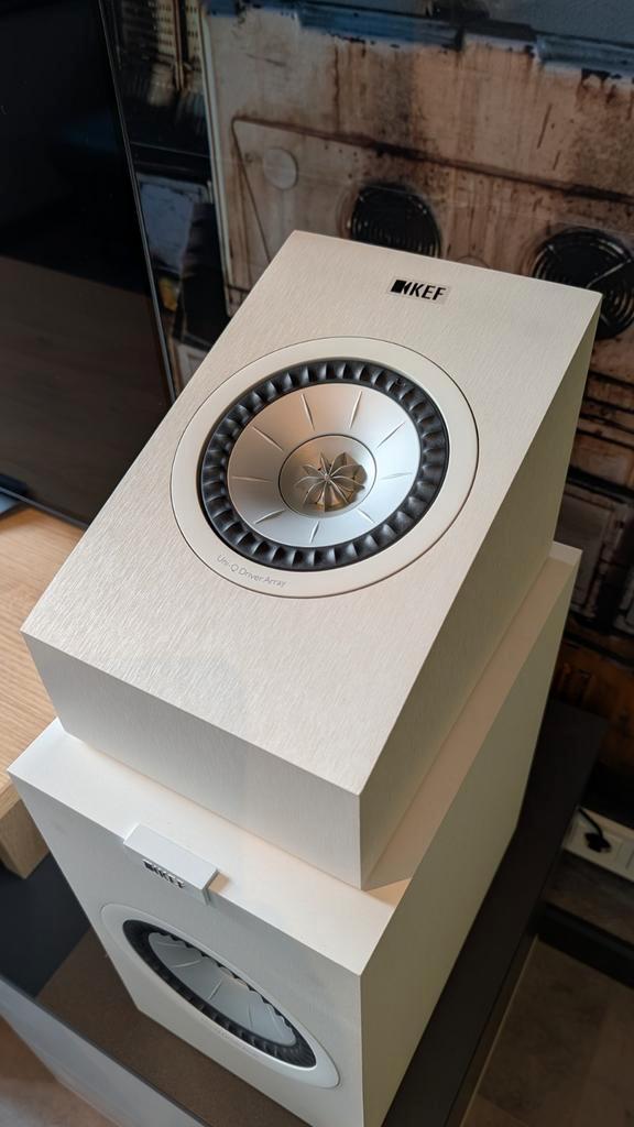 2x KEF Q50a Dolby Atmos Speakers - Nieuwstaat, Audio, Tv en Foto, Luidsprekers, Zo goed als nieuw, Front, Rear of Stereo speakers