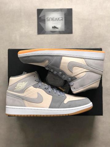 Air Jordan 1 Mid Coconut Milk Grijs EU 40.5 Nieuw beschikbaar voor biedingen