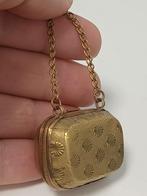 Antiek 19 eeuw tasje doosje zilver vingerhoed 19 eeuw, Antiek en Kunst, Curiosa en Brocante, Ophalen of Verzenden
