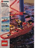Retro reclame 1991 Lego schepen brandweer zeekruiser, Overige typen, Ophalen of Verzenden