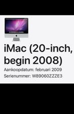 Twee defecte iMacs uit 2008 (20” & 24”), Computers en Software, Apple Desktops, Ophalen, Gebruikt, HDD, Niet aanwezig