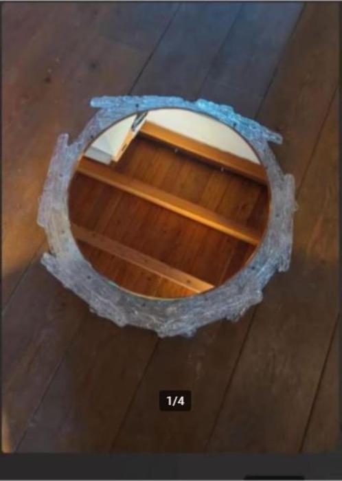 vintage Kalmar Lucite spiegel verlicht designer, Huis en Inrichting, Woonaccessoires | Spiegels, Zo goed als nieuw, 50 tot 75 cm