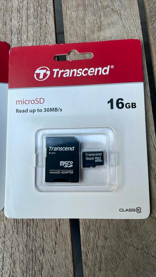 Transcend TS16GUSDHC10 (25 stuks), Audio, Tv en Foto, Fotografie | Geheugenkaarten, Nieuw, MicroSD, Ophalen of Verzenden