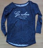 Aparte dunnere donkerblauwe bedrukte longsleeve maat 38, Maat 38/40 (M), Blauw, Ophalen of Verzenden, Zo goed als nieuw