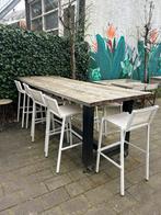 Hoge tuinstoel/ barkruk stapelbaar 7stuks, Tuin en Terras, Tuinsets en Loungesets, Ophalen, Meer dan 8 zitplaatsen, Aluminium