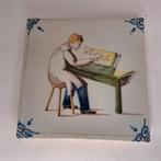 Oude Tegel met Schilder, Ophalen of Verzenden