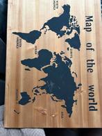 Wereld kaart op hout, Ophalen, Zo goed als nieuw