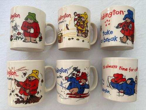 DE Douwe egberts de mokken set 6 stuks beertje paddigton!, Huis en Inrichting, Keuken | Servies, Zo goed als nieuw, Kop(pen) en/of Schotel(s)