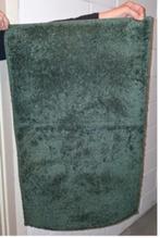 4x donkergroene badmat, Ophalen, Gebruikt, Groen, Badmat