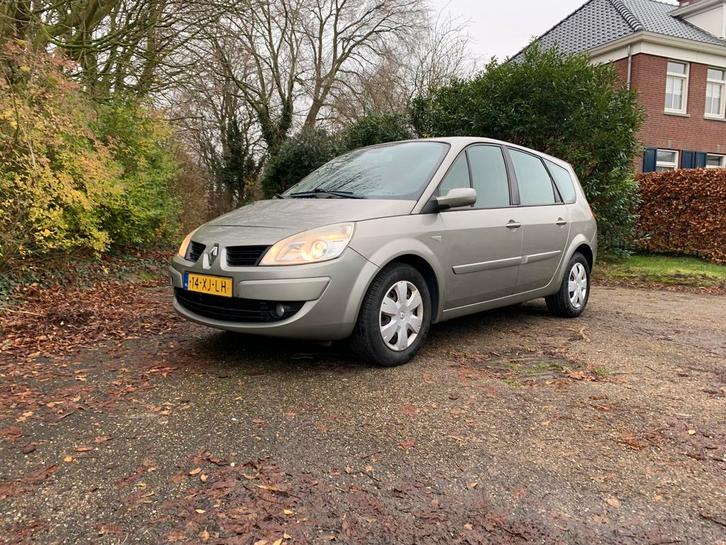 Nette Renault Scenic 1.9 DCI AUT 2007 Grijs Airco NAP, Auto's, Renault, Bedrijf, Te koop, Grand Scenic, ABS, Airbags, Airconditioning