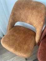 Set van 4 bruingetinte eetkamerstoelen goossens wonen, Huis en Inrichting, Stoelen, Ophalen, Bruin, Zo goed als nieuw, Vier