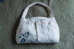 White denim handmade bag, Ophalen of Verzenden, Zo goed als nieuw, Wit, Schoudertasje