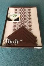Vintage Nieuw exclusief Birdi Ontbijtlaken en 4 Servetten, Ophalen of Verzenden, Zo goed als nieuw