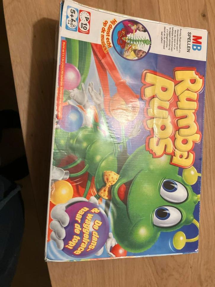 Rumba Rups MB Spellen - Leuk gezelschapsspel!, Hobby en Vrije tijd, Gezelschapsspellen | Bordspellen, Zo goed als nieuw, Drie of vier spelers