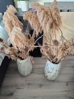 Poten met kunstbloemen ,droogbloemen, Ophalen, Gebruikt