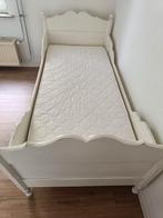 Brocant wit grenen bed, Huis en Inrichting, Slaapkamer | Bedden, 90 cm, Gebruikt, Eenpersoons, Wit