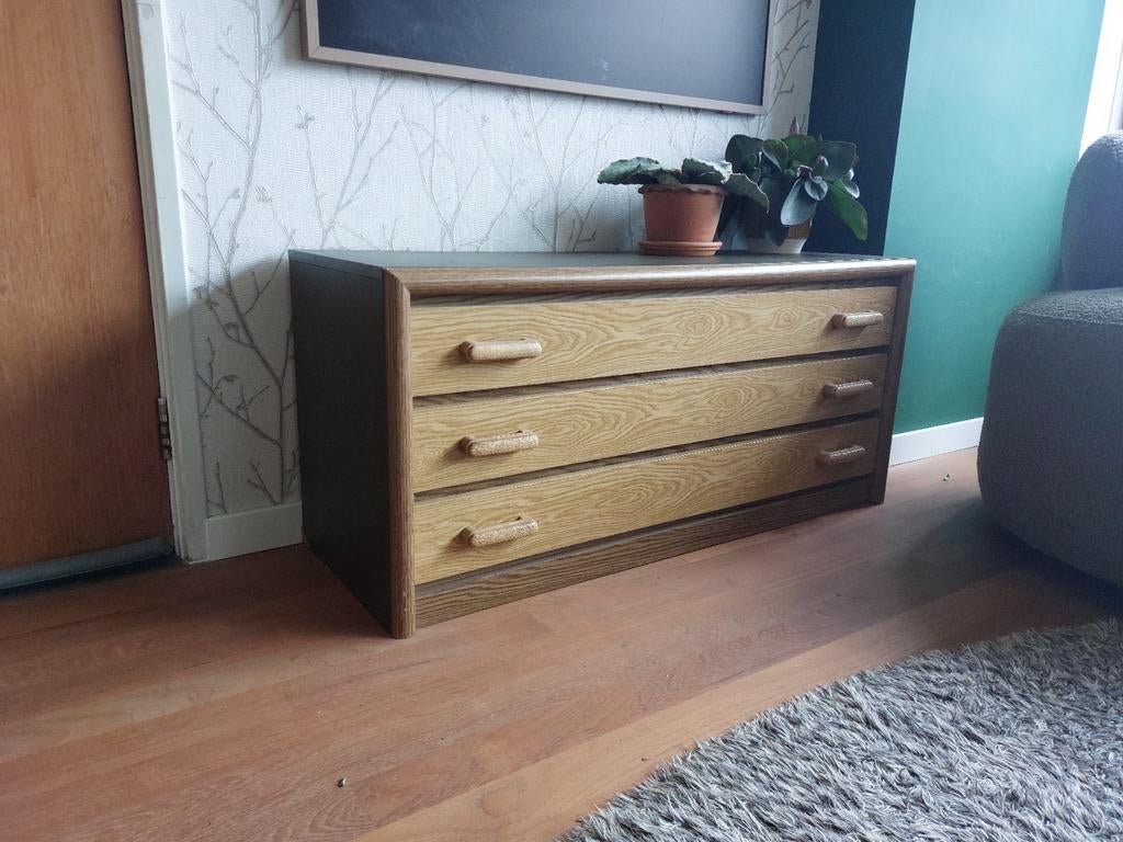 Vintage/retro ladenkast/wandkast/televisiekast, Huis en Inrichting, Kasten | Ladekasten, Ophalen, Gebruikt, 100 tot 150 cm, Vintage