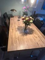 Acaciahout eettafel en salontafel, Gebruikt, Ophalen of Verzenden