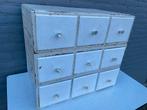 Antiek upcycle houten ladekastje uit drie delen x drie lades, Huis en Inrichting, Kasten | Ladekasten, Ophalen, Gebruikt, 5 laden of meer