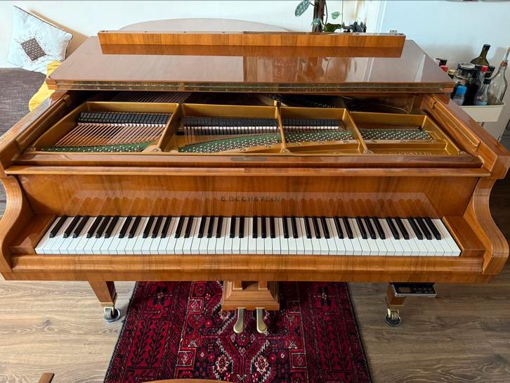 Bechstein M vleugel volledig gereviseerd met silent systeem, Muziek en Instrumenten, Piano's, Zo goed als nieuw, Vleugel, Bruin