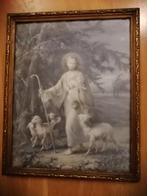 Antiek Schilderij - De Goede Herder, Antiek en Kunst, Ophalen of Verzenden