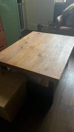 Salontafel metaal/hout, Huis en Inrichting, Tafels | Salontafels, Ophalen, 50 tot 100 cm, Zo goed als nieuw, Minder dan 50 cm