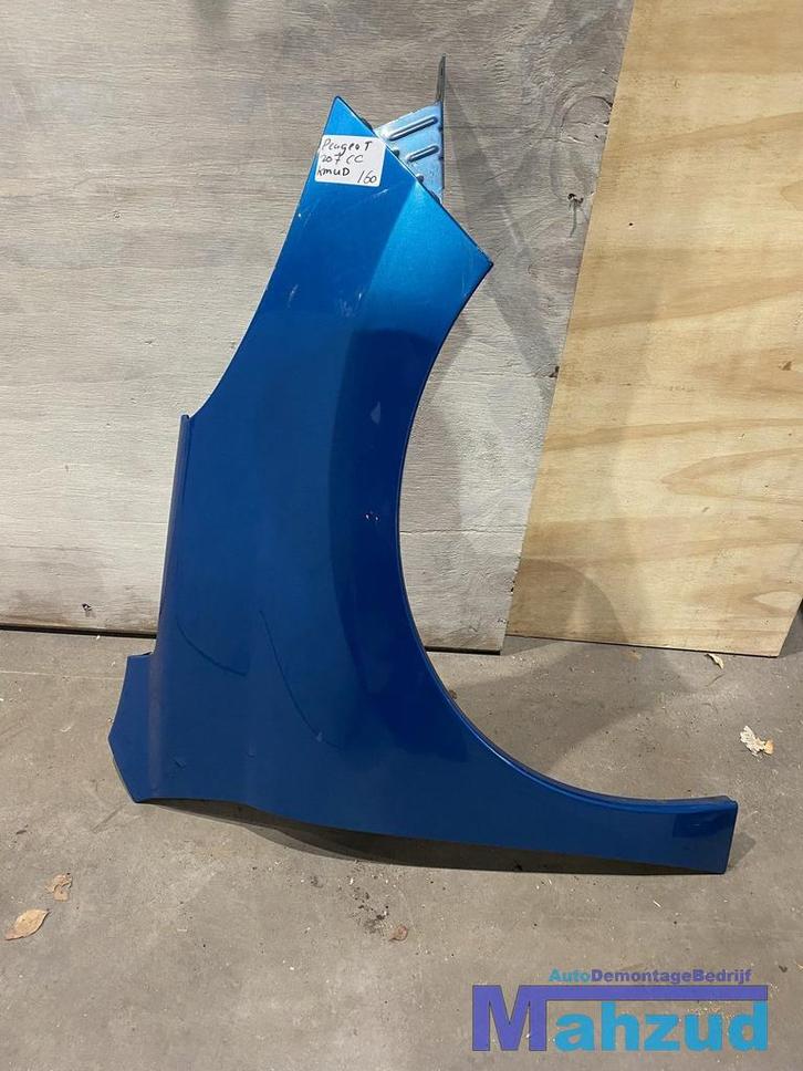 Peugeot 207 CC blauw KMUD rechter zijscherm scherm zijpaneel, Auto-onderdelen, Carrosserie en Plaatwerk, Spatbord, Peugeot, Gebruikt
