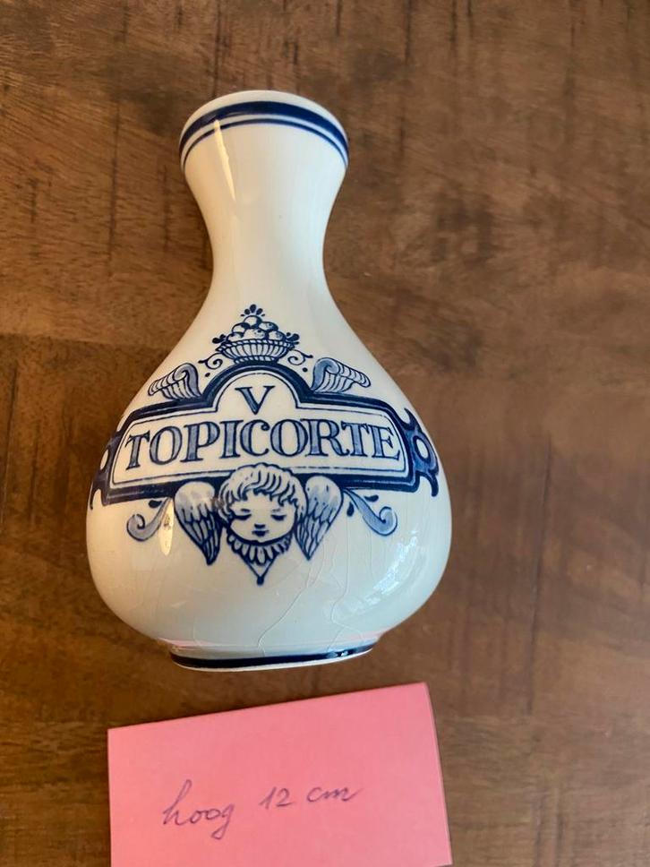 Delfts Blauw Apothekersvaasje - Topicorte, Antiek en Kunst, Antiek | Vazen, Ophalen of Verzenden