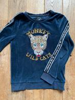 Me and my Monkey velvet fluwelen trui sweater blauw 140, Kinderen en Baby's, Kinderkleding | Maat 140, Meisje, Me and my monkey