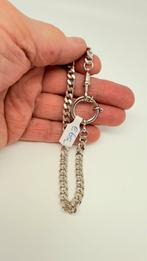 Mooie gave zilveren horloge ketting. Lengte: 25,6 cm., Ophalen of Verzenden, Zilver, Overige typen
